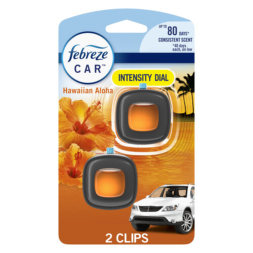 Febreze Febreze Car Air Freshener Vent Clip, Heavy Duty Crisp Clean, 2 Count