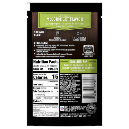 McCormick Garlic, Herb & Wine 30 Minute Marinade