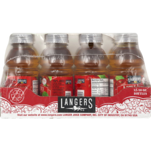 Langers 100% Juice, Apple, 12 Pack