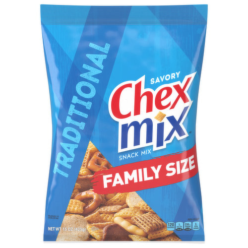 Chex Mix Snack Mix, Savory, Traditional, Family Size