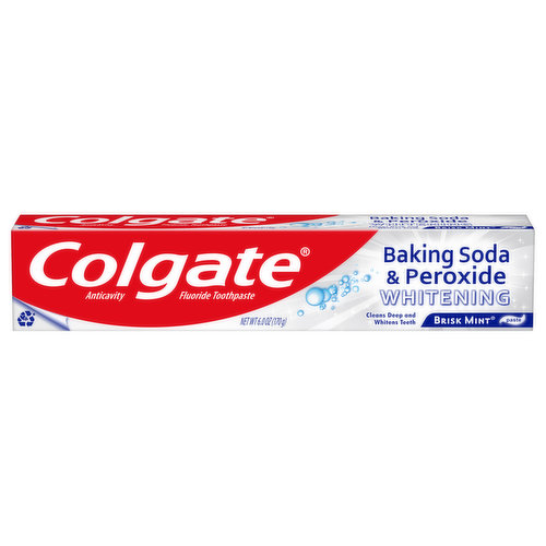Colgate Whitening Toothpaste, Brisk Mint