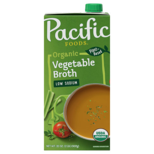 Pacific Foods Vegetable Broth, Organic, Low Sodium