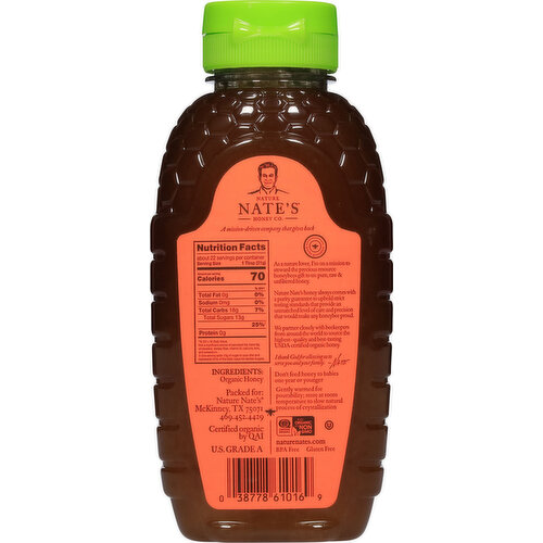 Nature Nate's Honey Co. Honey, Organic, Raw & Unfiltered