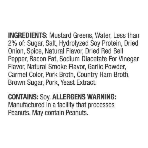 Glory Foods Mustard Greens, Southern Style
