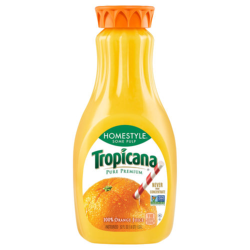 Tropicana Orange Juice, Homestyle, Some Pulp