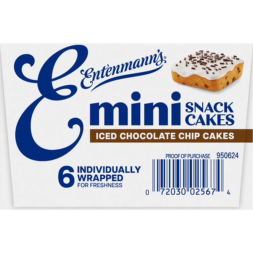 Entenmann's Iced Chocolate Chip Mini Snack Cakes