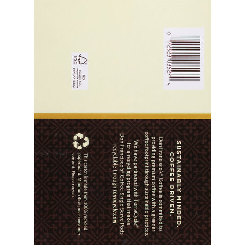 Don Francisco's Coffee, Medium Roast, Hawaiian Hazelnut Flavor, Pods