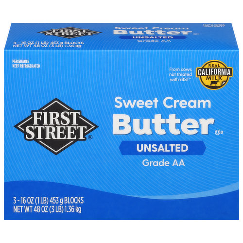 First Street Butter, Sweet Cream, Unsalted