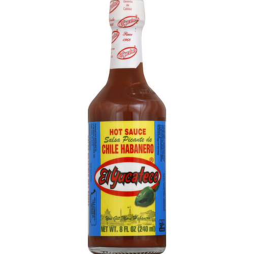 El Yucateco Hot Sauce, Red, Chile Habanero