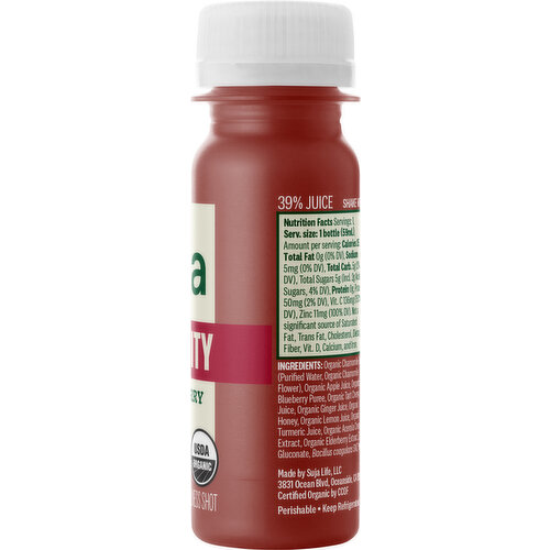 Suja Organic Wellness Shot, Elderberry Apple, Immunity