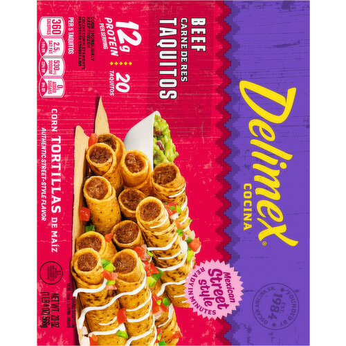 Delimex Mexican Street Style Beef Taquitos