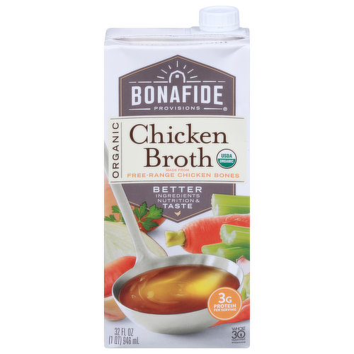 Bonafide Provisions Broth, Organic, Chicken