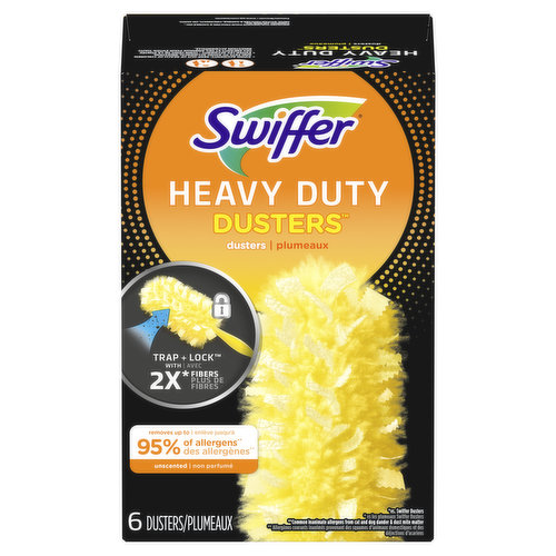 Swiffer Dusters Heavy Duty Multi-Surface Refills, Unscented, 6 Count