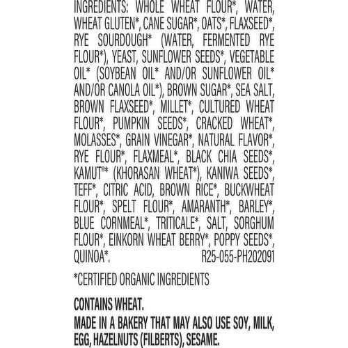 Oroweat Organic 22 Whole Grains & Seeds Thin Sliced Bread, 20 oz