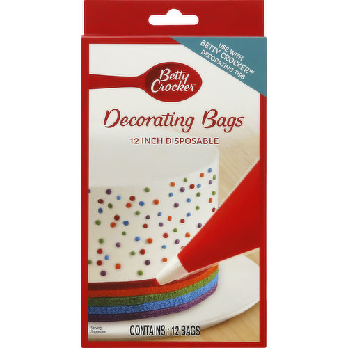 Betty Crocker Decorating Bags, Disposable, 12 Inches