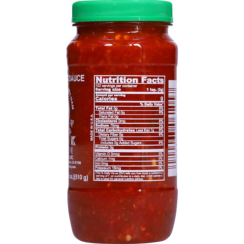Huy Fong Sauce, Chili Garlic