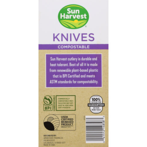 Sun Harvest Knives, Compostable