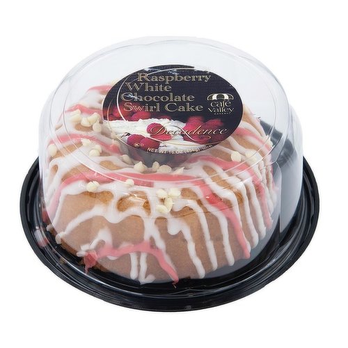 Decadence Raspberry White Chocolate Swirl Cake 16 oz