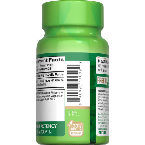 Nature's Truth B-12, Timed Released, 1000 mcg, Tablets