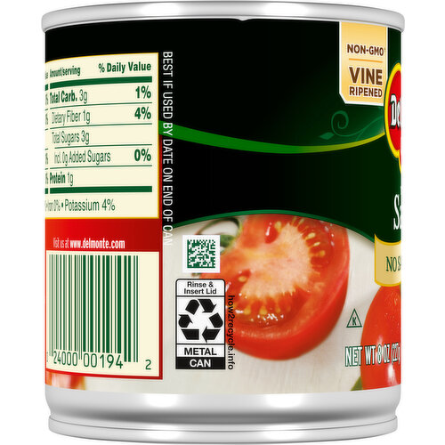 Del Monte No Salt Added Tomato Sauce