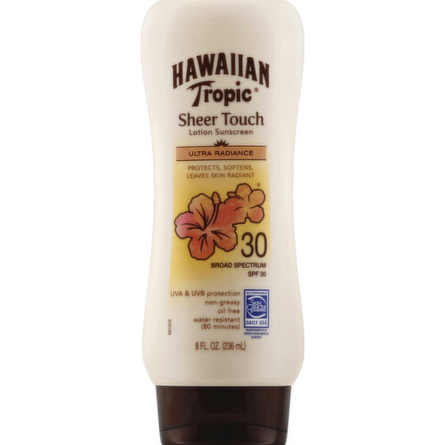 Hawaiian Tropic Lotion Sunscreen, Ultra Radiance, Broad Spectrum SPF 30