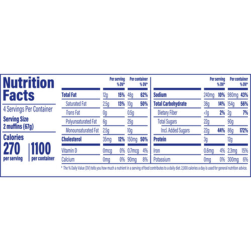 Entenmann's Bring On The Party Cake Cake and Sprinkles Biggie Muffins, 4 twin packs, 9.5 oz