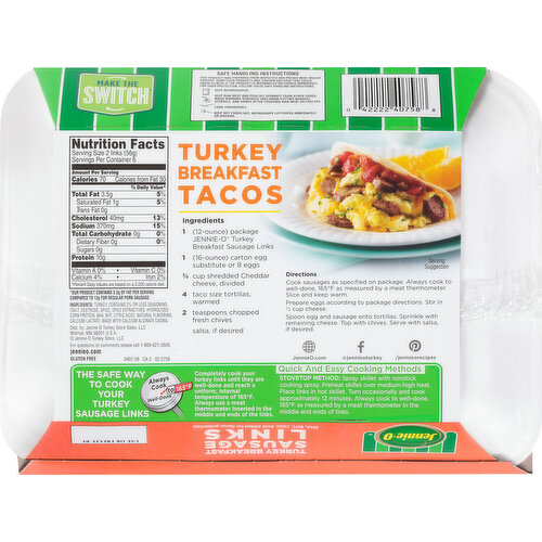 Jennie O Sausage Links, Turkey Breakfast