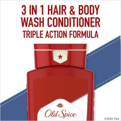 Old Spice High Endurance Hair & Body Wash Conditioner for Men, 18 FL OZ