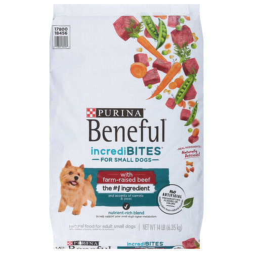 Beneful Dog Food, with Farm-Raised Beef, Adult, Small Dogs
