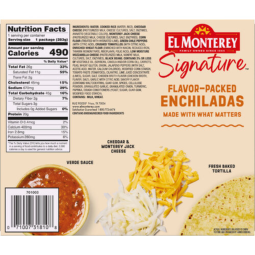 El Monterey Enchiladas, Cheese