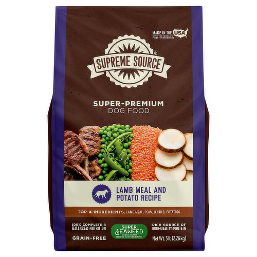 Supreme Source Dog Food, Lamb Meal and Potato Recipe, Super-Premium