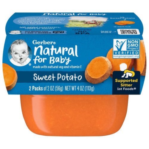 Gerber Sweet Potato, Supported Sitter 1st Foods