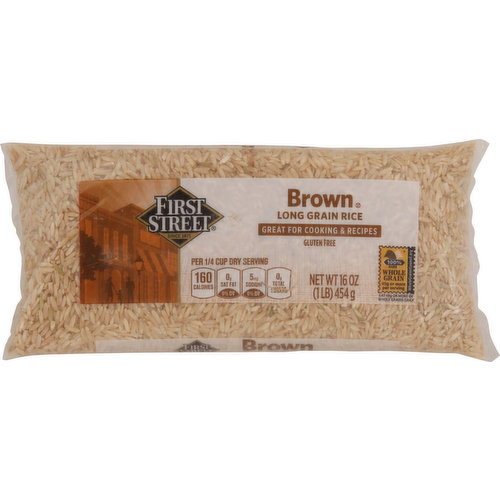 First Street Brown Rice, Long Grain
