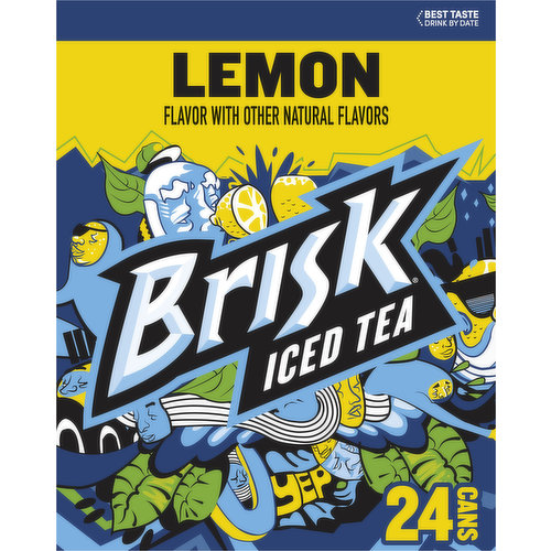 Brisk Iced Tea, Lemon, 24 Pack