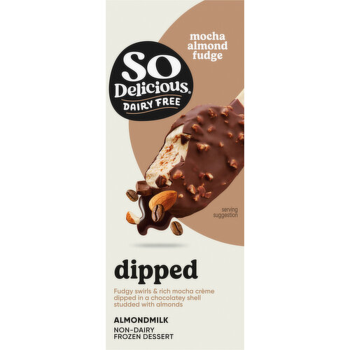 So Delicious Dairy Free Non-Dairy Almondmilk Dipped Mocha Almond Fudge Frozen Dessert