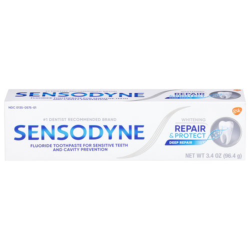 Sensodyne Toothpaste, Fluoride, Whitening, Repair & Protect