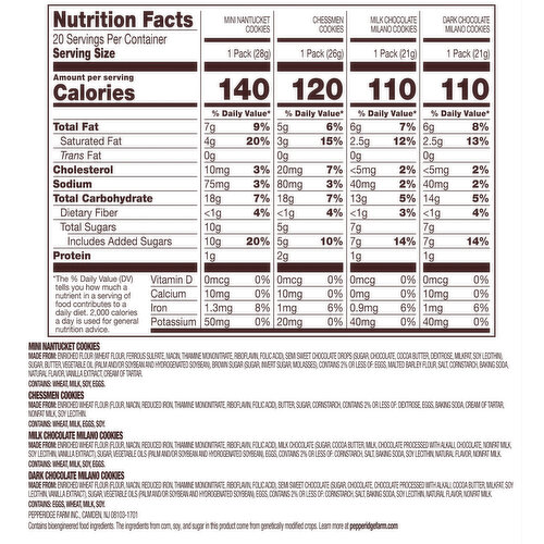 Pepperidge Farm Cookies, Assorted, 20 Packs