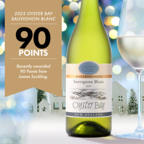 Oyster Bay Oyster Bay Sauvignon Blanc is stunningly aromatic with tropical fruits, bright citrus notes, and a refreshing zesty finish. Pairs perfectly with lighter meals, a variety of fresh Asian flavors, and seafood.