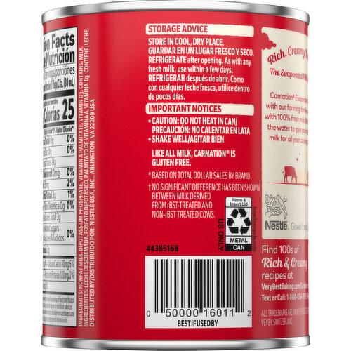 Carnation Fat Free Evaporated Milk