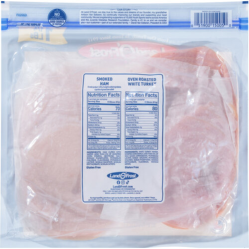Land O'Frost Smoked Ham/Oven Roasted White Turkey