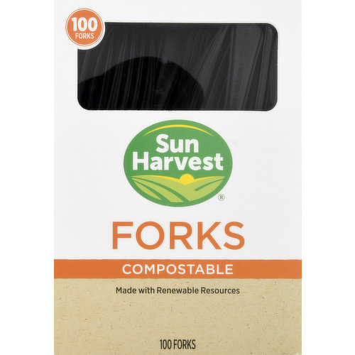 Sun Harvest Forks, Compostable