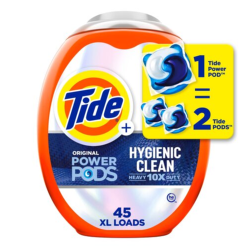 Tide Power PODS Laundry Detergent Pacs, Hygienic Clean, Original