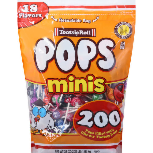 Tootsie Roll Pops Pops, 18 Flavors, Minis