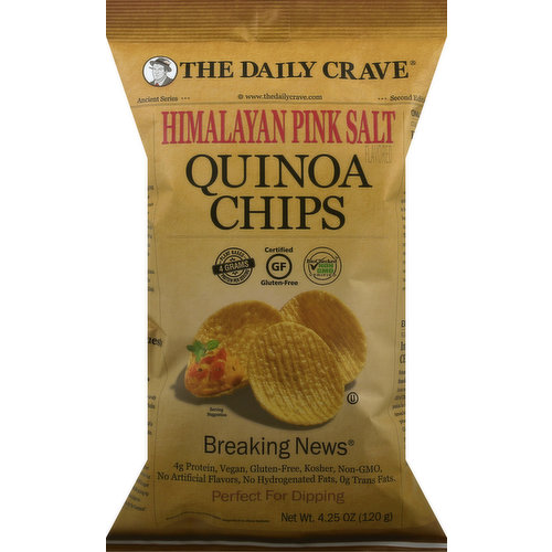 THE DAILY CRAVE Quinoa Chips, Himalayan Pink Salt