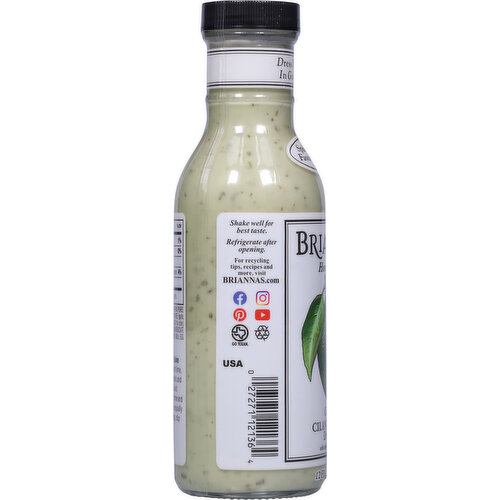Briannas Home Style Creamy Cilantro Lime Dressing