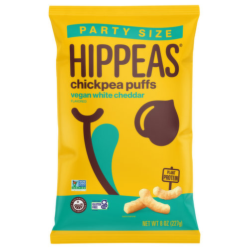 Hippeas Chickpea Puffs, Vegan White Cheddar Flavored, Party Size