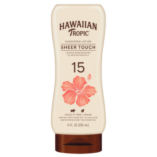 Hawaiian Tropic Sunscreen Lotion, Sheer Touch, Broad Spectrum SPF15