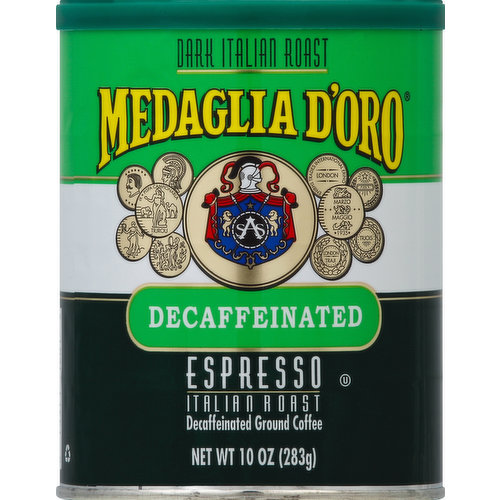 MEDAGLIA D ORO Coffee, Ground, Dark Italian Roast, Espresso Italian Roast, Decaffeinated