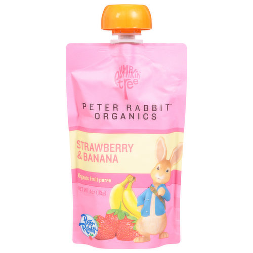 Pumpkin Tree Fruit Puree, Organic, Strawberry & Banana