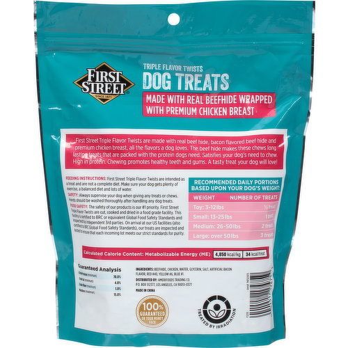 First Street Dog Treats, Triple Flavor Twists